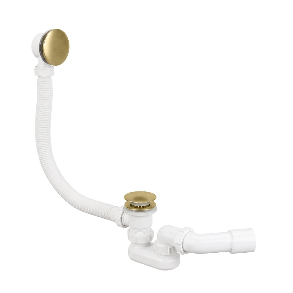 Sifone Per Vasca Rea Con Piletta Click-clack Brush Gold