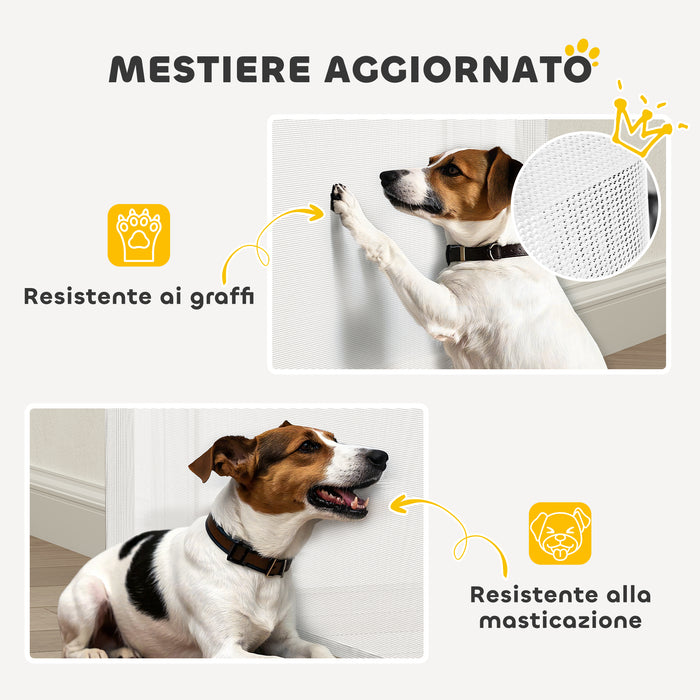 Cancellino per Cani Regolabile per Cani Piccoli Estensibile e Retrattile 0-144 cm Bianco