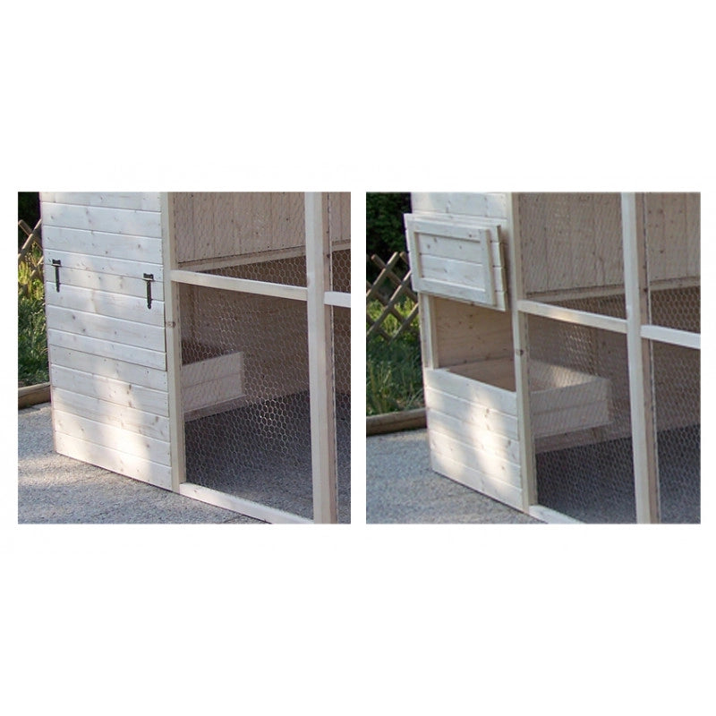 Pollaio da giardino XXL in legno 175x268 cm – per 6-10 galline – pareti 16 mm voliera integrata – PO1624 Foresta
