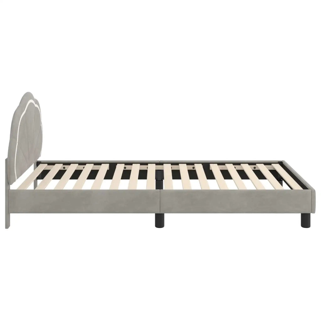 Struttura letto bambini con testata Grigio Chiaro 90 x 200 cm