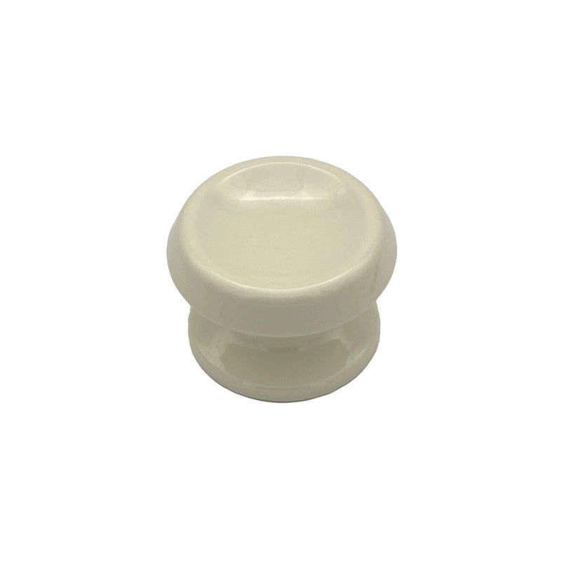Pomolo fisso per porta SAGUATTI 866/80KB in alluminio bianco lucido