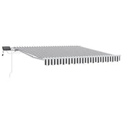 Tenda da Sole | Tenda parasole Retrattile Manuale con LED Antracite e Bianco