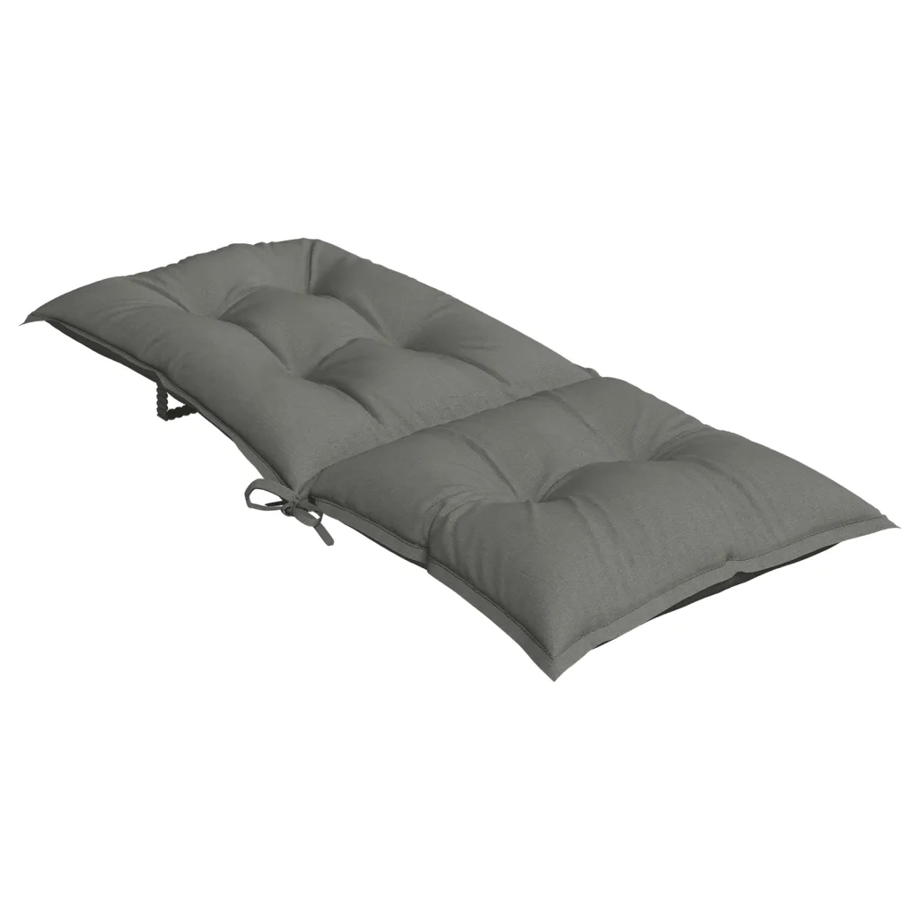 Cuscini Sedia Schiena Alta 2 Grigio MÃ©lange 120x50x7 Tessuto