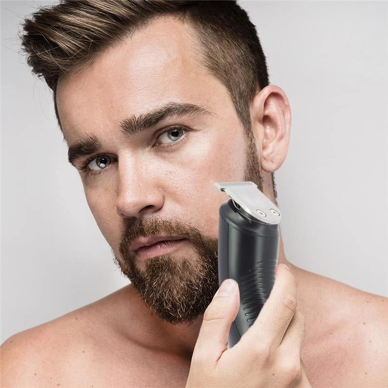 HIGH-TECH TAGLIA CAPELLI E REGOLABARBA WIRELESS 5 IN 1 CON AUTONOMIA DI RICARICA DI 60 MINUTI ASENZA FILI