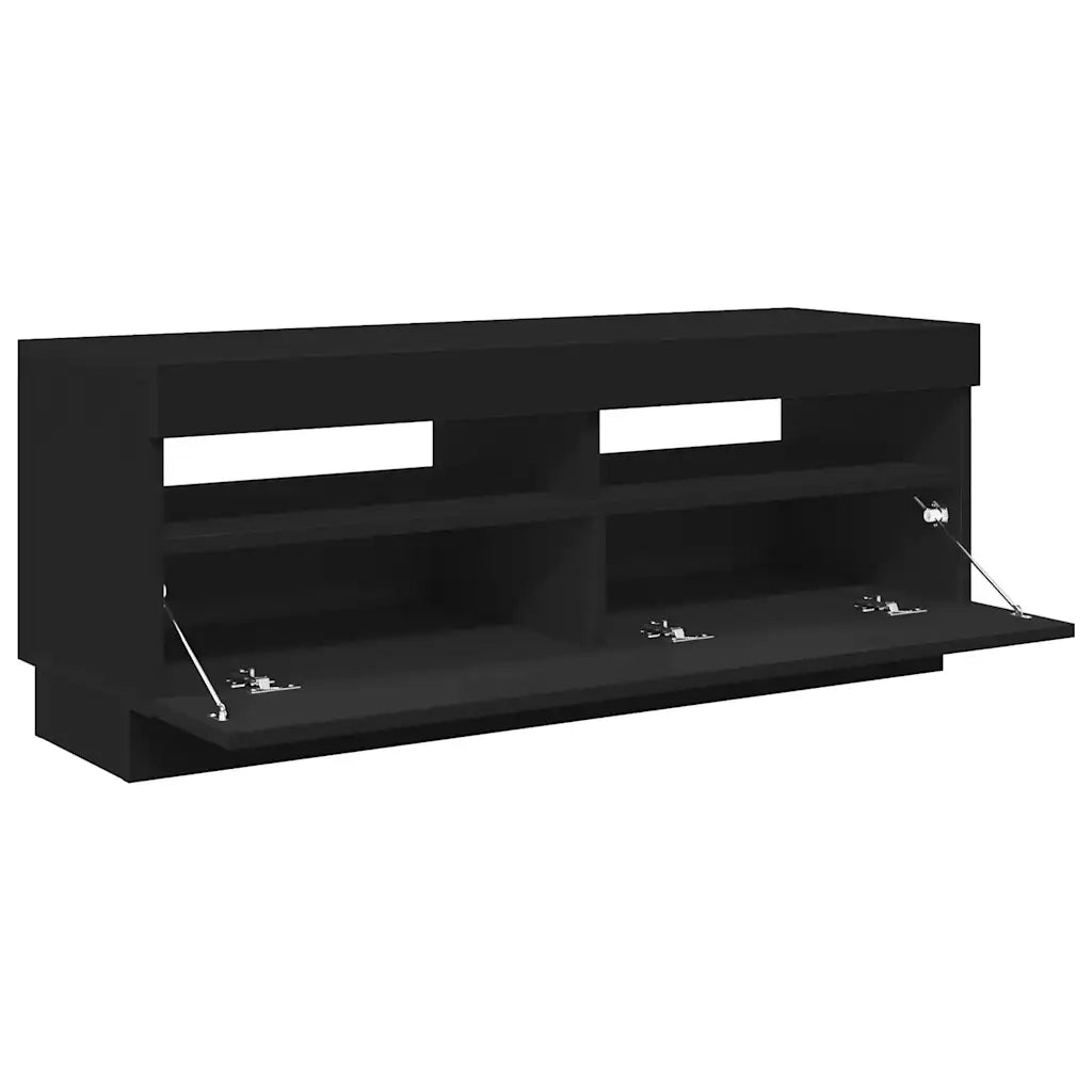 Mobile Porta TV con Luci LED Nero 100x35x40 cm