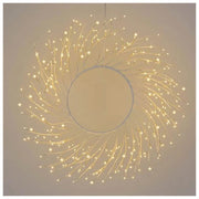 Lotti, Corona Tiglio Bianco, Ø60cm, 260 MicroLED, Bianco Caldo