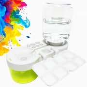 Strumento di pulizia pennelli, pennelli pulenti a circolazione d'acqua con contenitore di vernice, strumento di pulizia per pennelli aquarello, olio e acqua, regalo per artisti inizianti - bianco