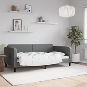 Letto da Giorno Grigio Scuro 100x190 cm in Tessuto