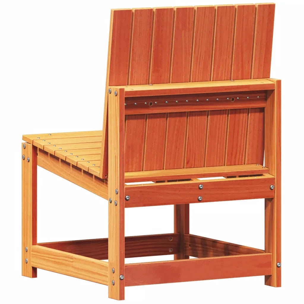 Sedia da patio-Sedia da Giardino Marrone Cera 50,5x55x77cm Legno Massello Pino