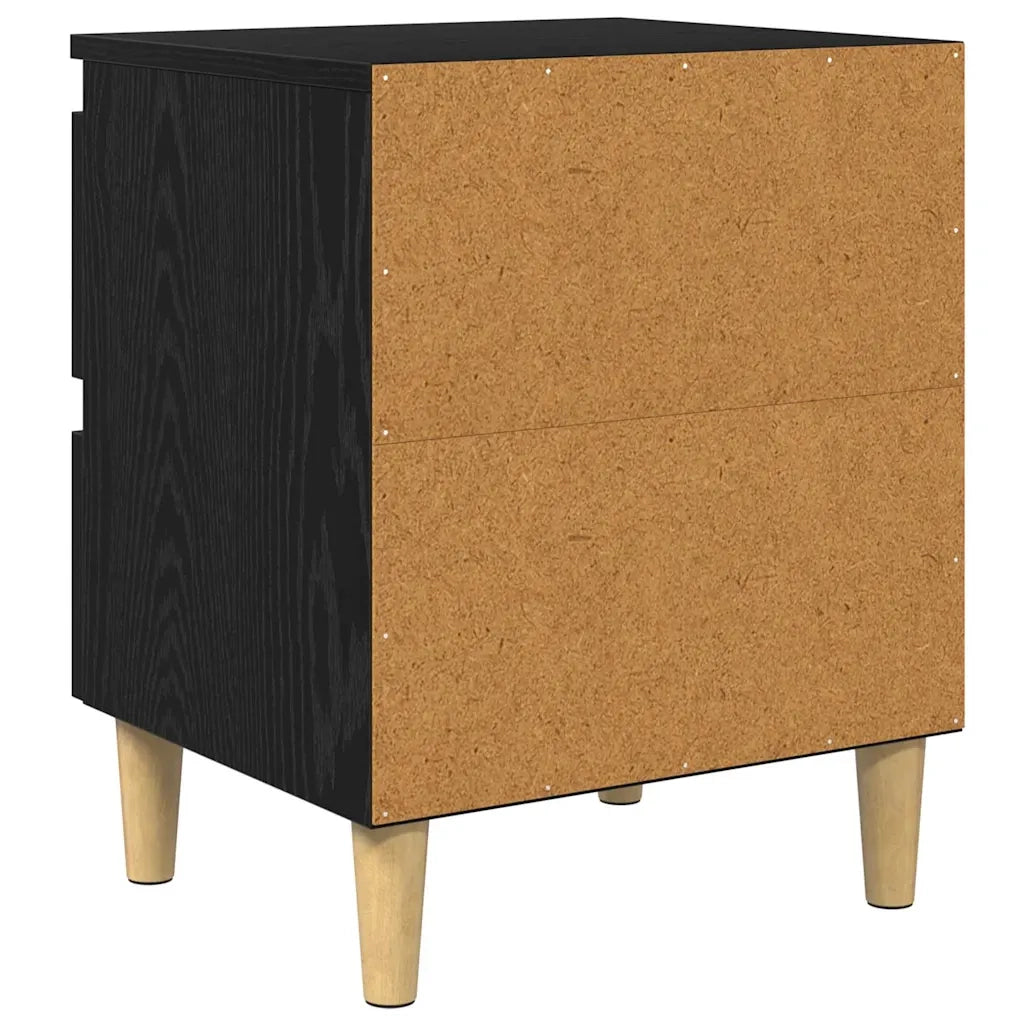 Armadietto per letto con cassetto Rovere Nero 40 x 35 x 50 cm 885672
