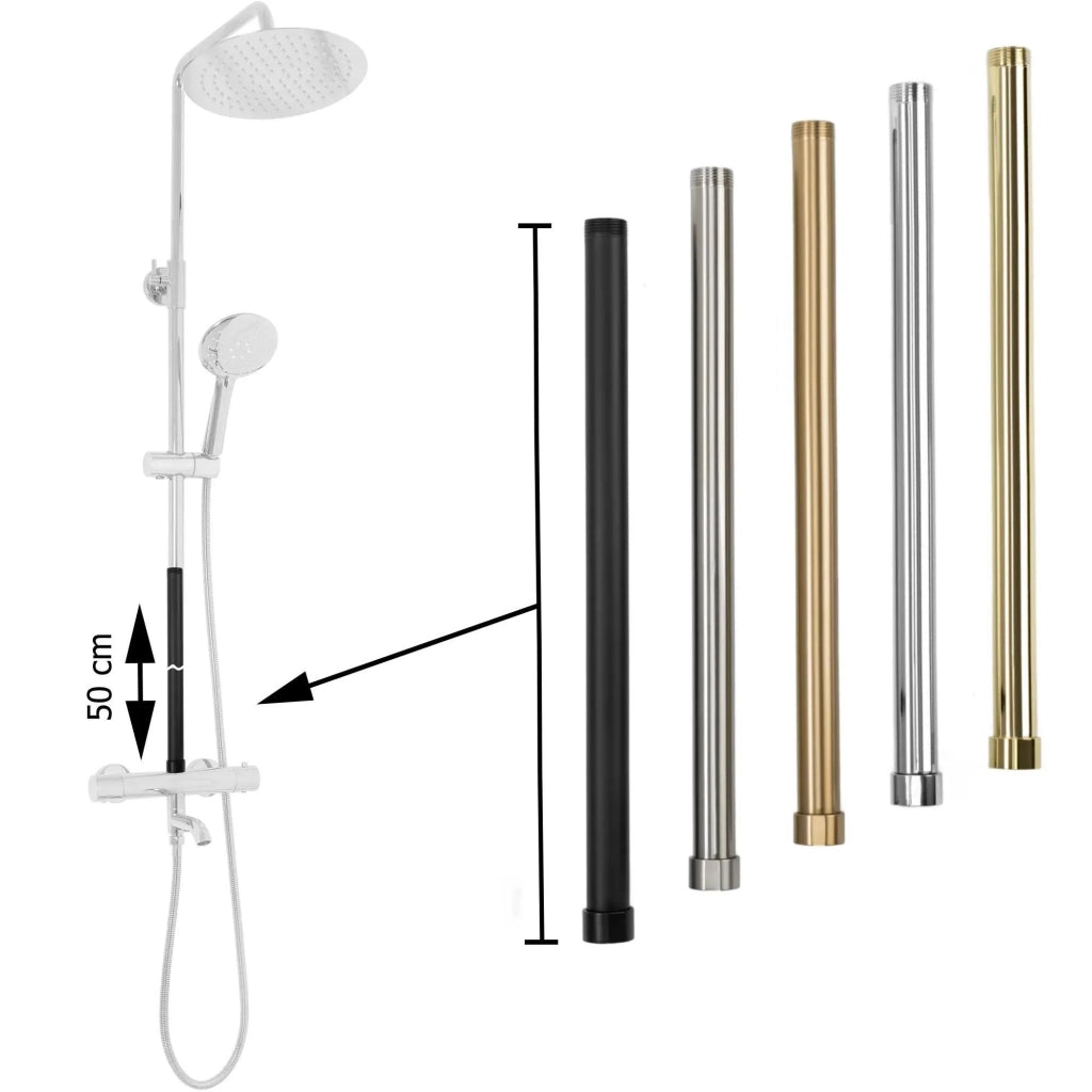 Prolunga Per Set Vasca/doccia Brush Gold 50cm