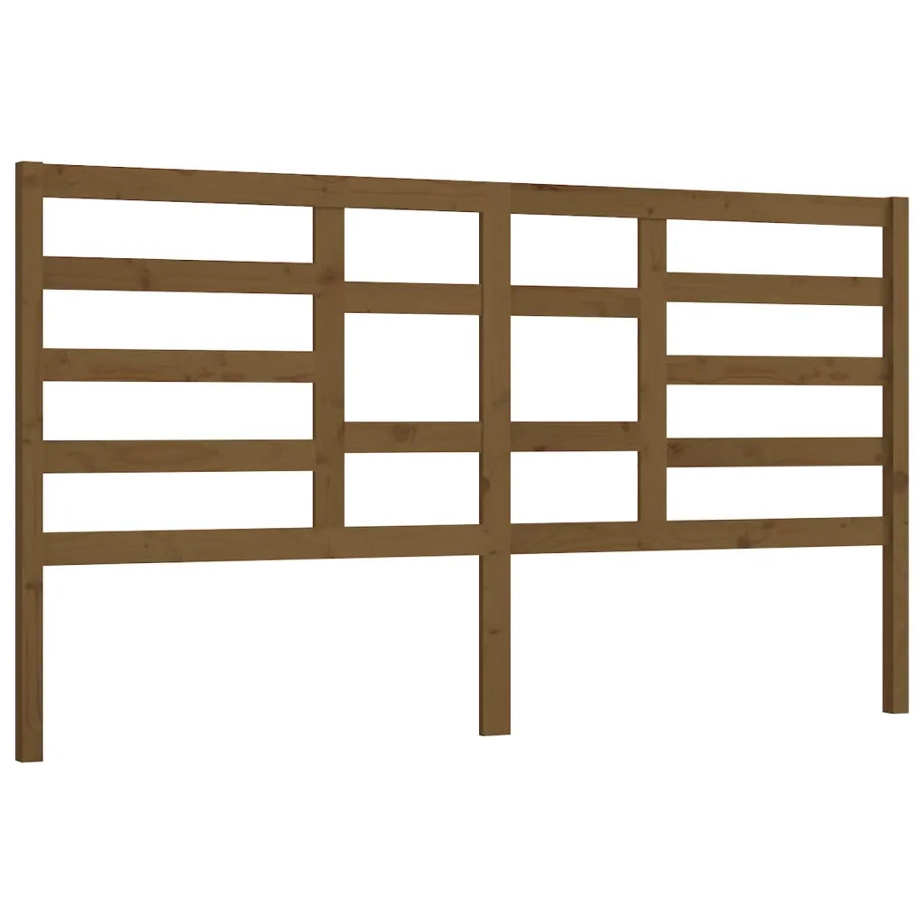Testiera per Letto ambra 206x4x104 cm in Legno Massello di Pino 818163