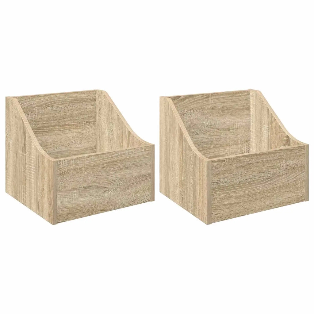 Scatola per dischi LP 2 pz Rovere Sonoma 37 x 33 x 32 cm 8012767