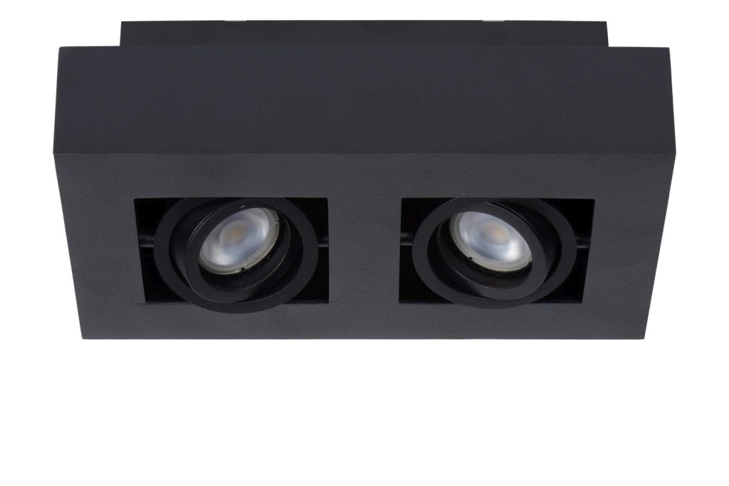 Lucide XIRAX faretto doppio da soffitto GU10 5W 3000K nero