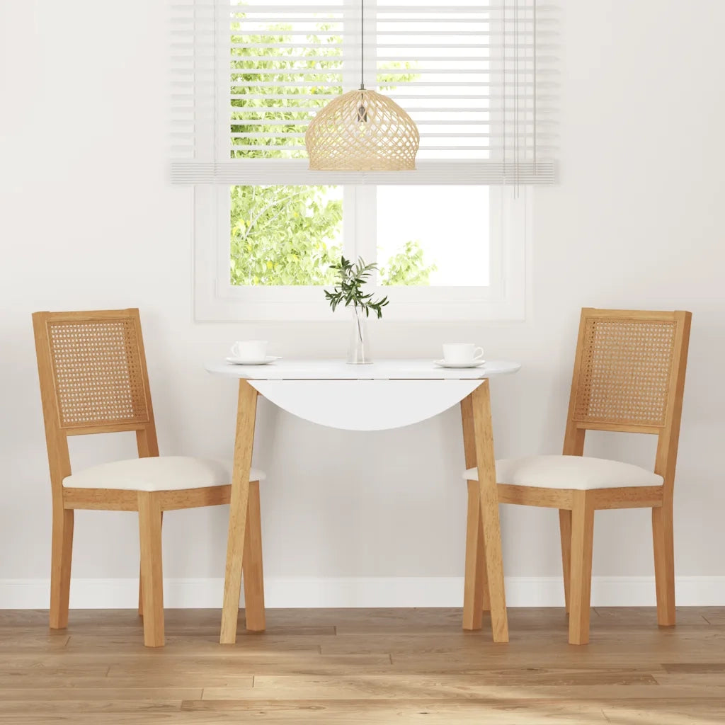 Sedie da Pranzo con Cuscini 2 pz in Legno Massello di Hevea 4102478