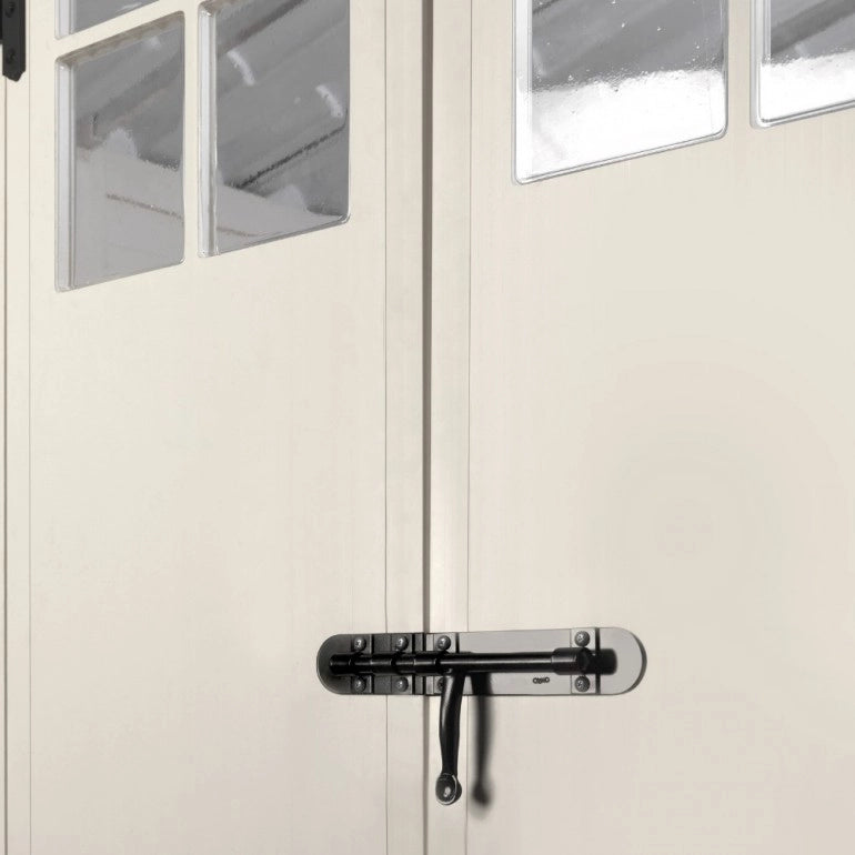 Casetta da Giardino in Resina Tuscany Evo 100.1 addossata, Pavimentazione inclusa, colore Beige, 139x95x201h cm