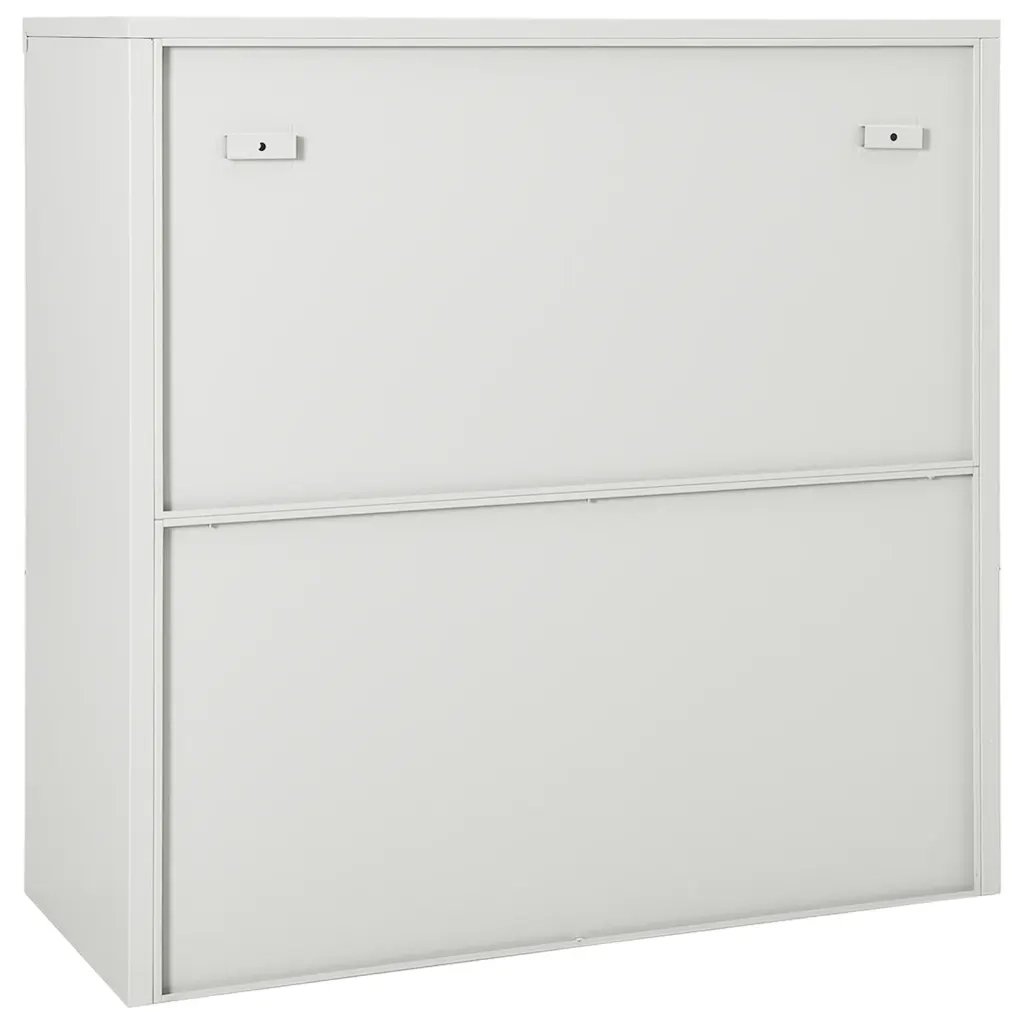 Armadio con Ante Scorrevoli Grigio Chiaro 90x40x90cm in Acciaio cod mxl 46136