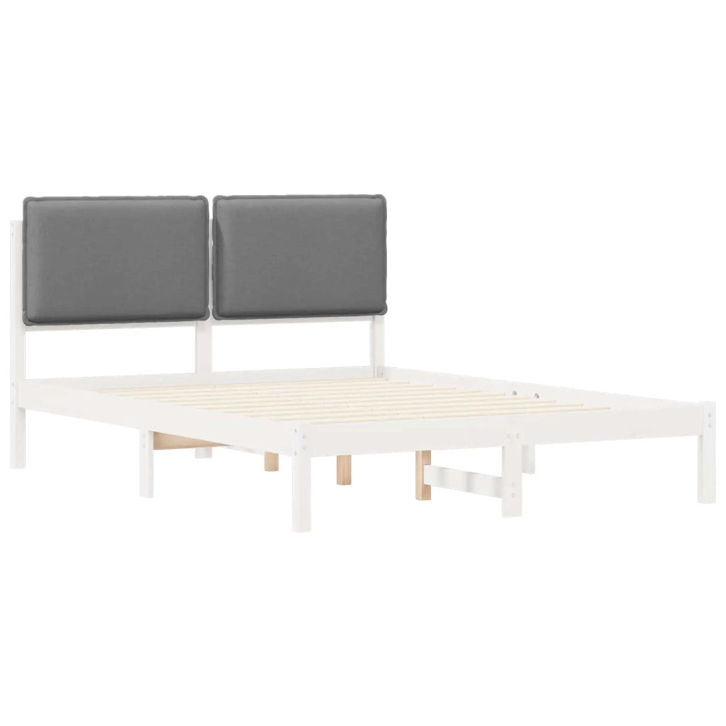 Letto con Testiera Rivestita Grigio chiaro 160 x 200 cm 877828