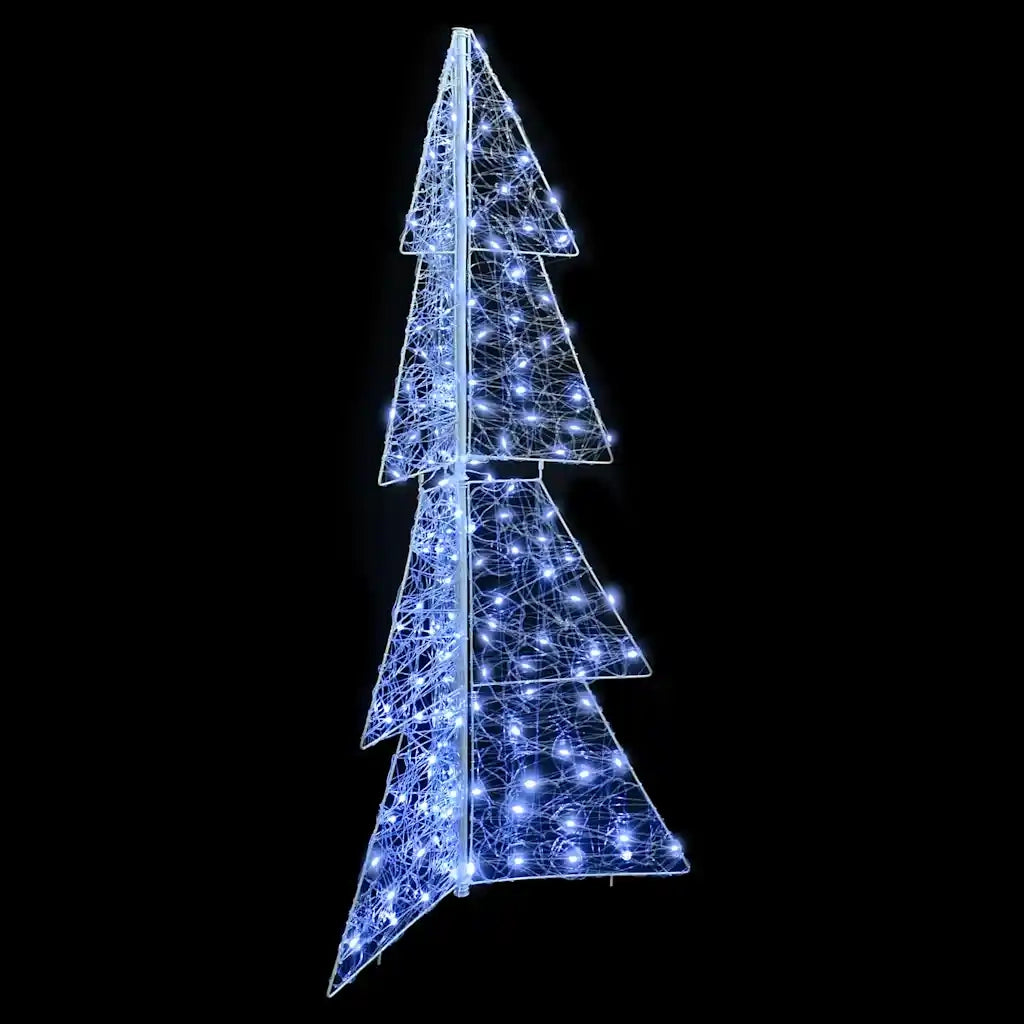 Albero di Natale con 160 LED-Luci decorative natalizie Bianco Freddo 150 cm Acrilico