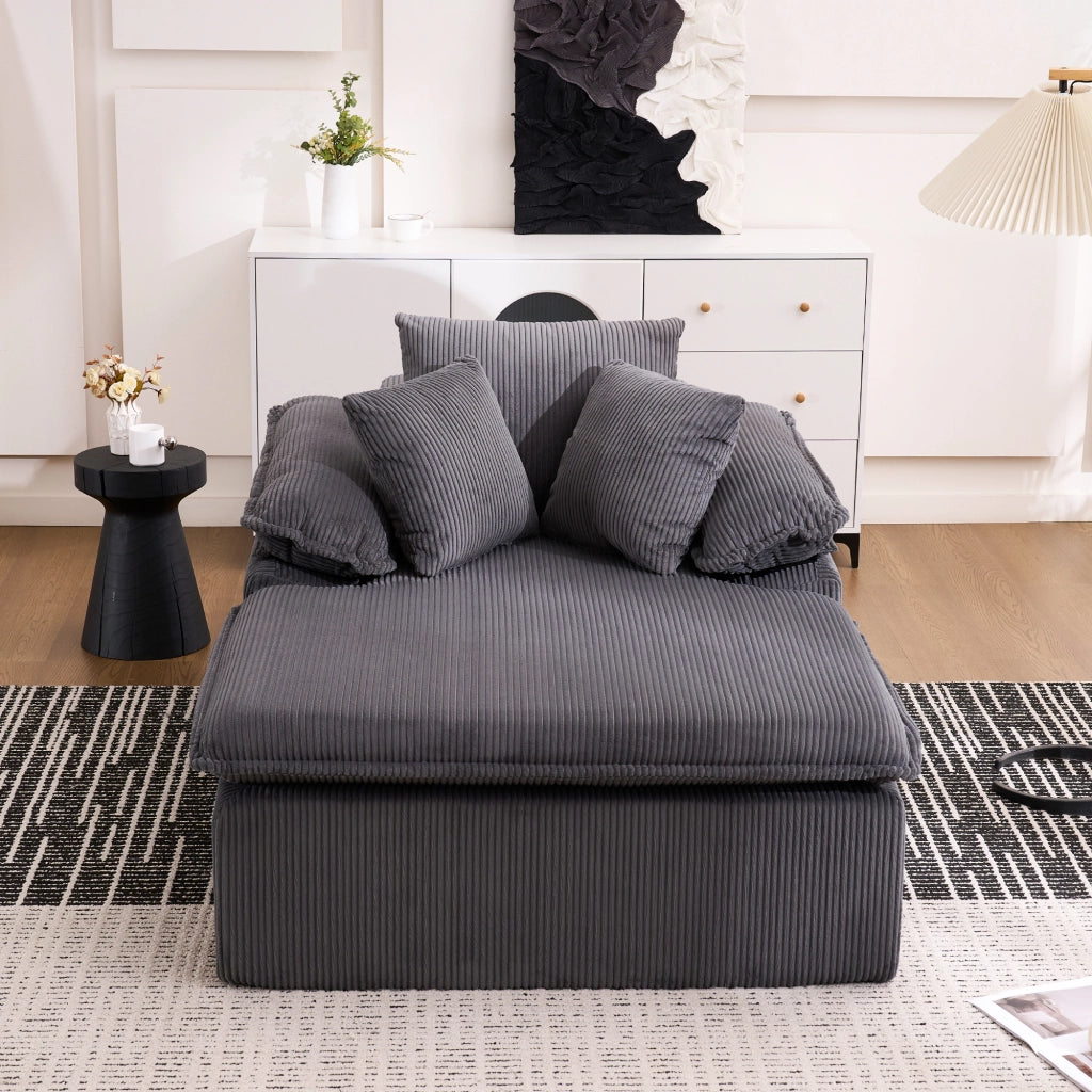 Divano Reclinabile con Braccioli Larghi ¨C MINIMAL ¨C Grigio