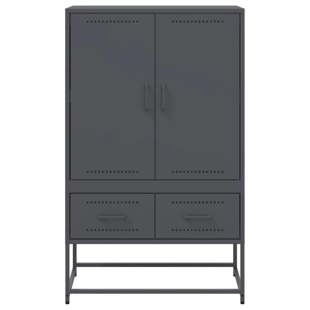 Buffet credenza cassettiera mobiletto mobile contenitore organizer cucina soggiorno salotto alto 68 x 39 x 111,5 cm acciaio antracite 02_0032210