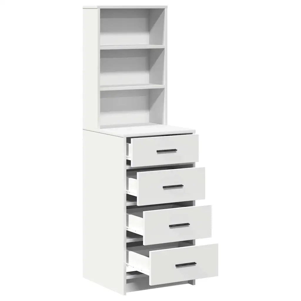 Credenza con cassetto Bianco 40 x 41 x 135 cm Legno multistrato 865046