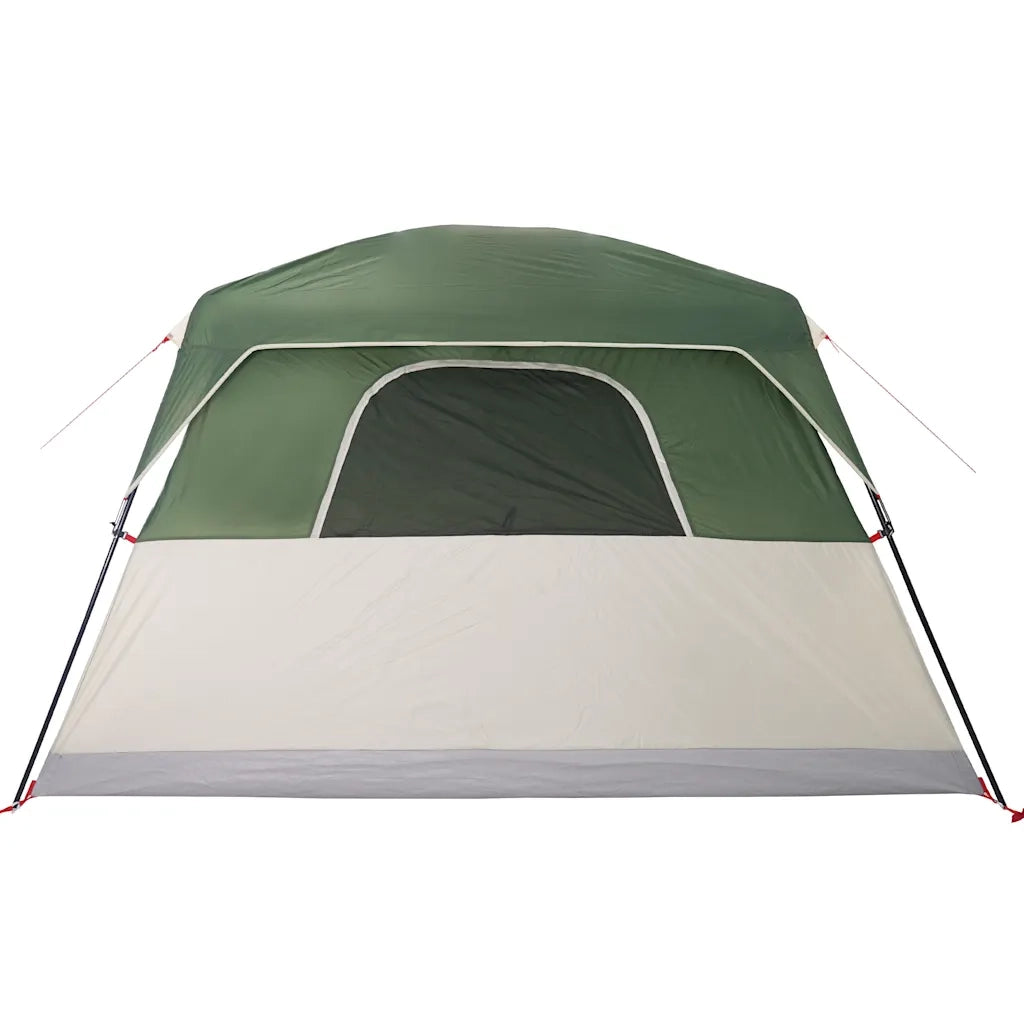 Tenda Familiare Cabina per 6 Persone-Tenda da campeggio Verde Impermeabile 885377