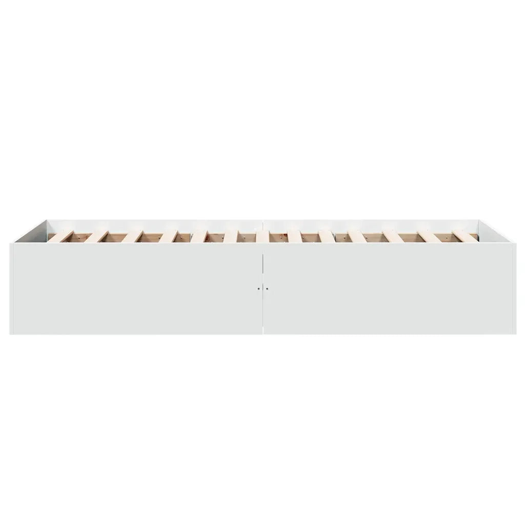 Giroletto-Struttura Letto Bianco 75x190 cm in Legno Multistrato 182538