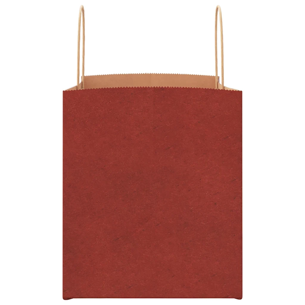 vidaXL Sacchetti di Carta 250 pz con Manici Rossi 32x22x24 cm
