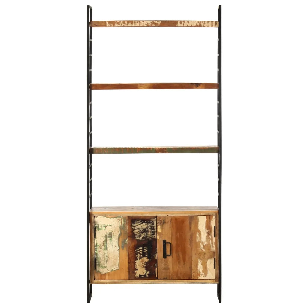 Libreria a 4 Livelli Legno Massello di Recupero 80x30x180 cm 284419