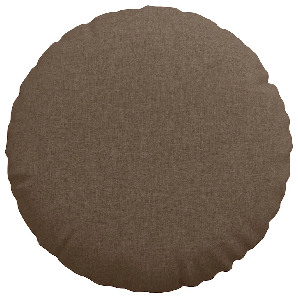 Cuscini per Seduta 2 pcs Marrone Ø50 x 19 cm Tessuto