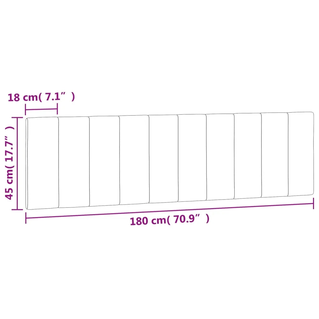 Cuscino Testiera Hanko Grigio Scuro 180 cm in Velluto CFW9651804