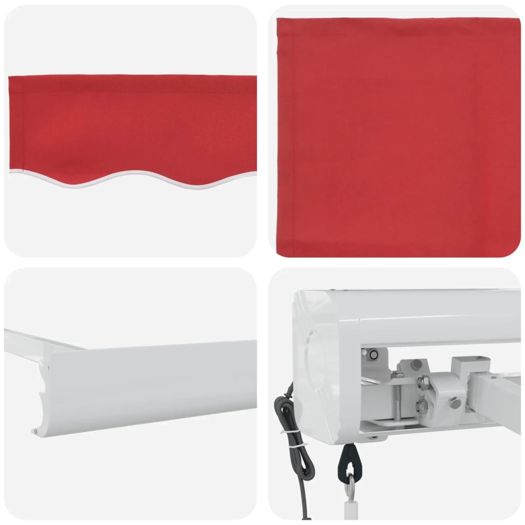 Tenda da Sole Rosso 350 x 250 x 165 cm Poliestere e Alluminio 3330442
