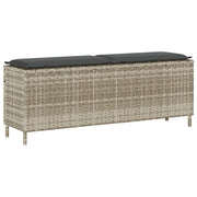 Panca da Giardino con Cuscino 110x30x40,5 cm in Polyrattan