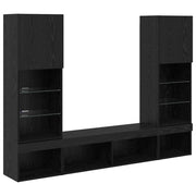 Unit¨¤ a muro per TV con LED 5 pz | Armadietto TV | Mobile Porta TV 40,5 x 30 x 102 cm