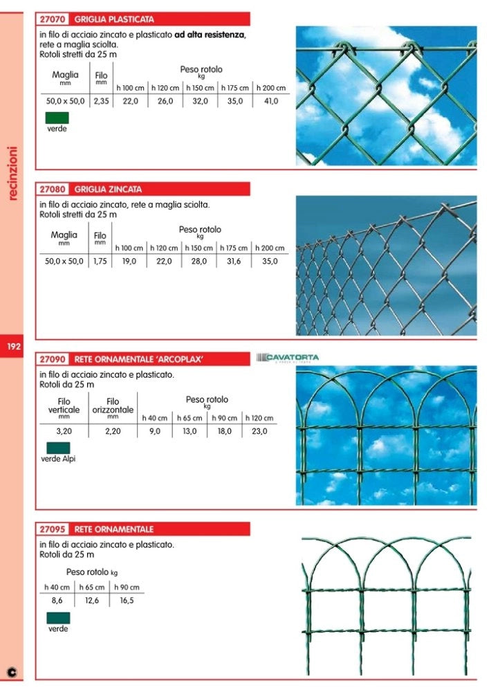 1rotolo rete recinzione in acciaio zincato plastificato ornamentale h40 cm 25 mt cod:ferx.32178.s