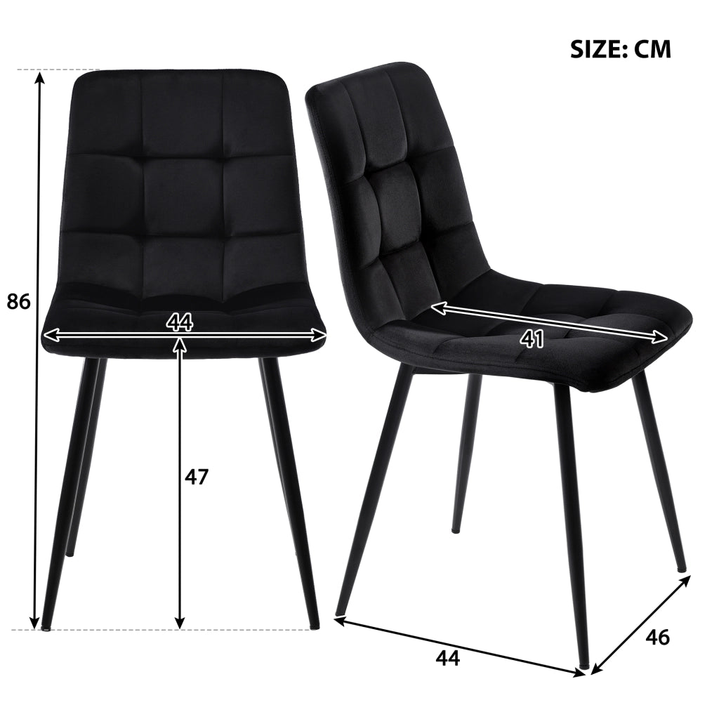 Tavolo da pranzo rettangolare con 4 sedie, piano effetto marmo, gambe dorate in MDF, nero e oro, per cucina