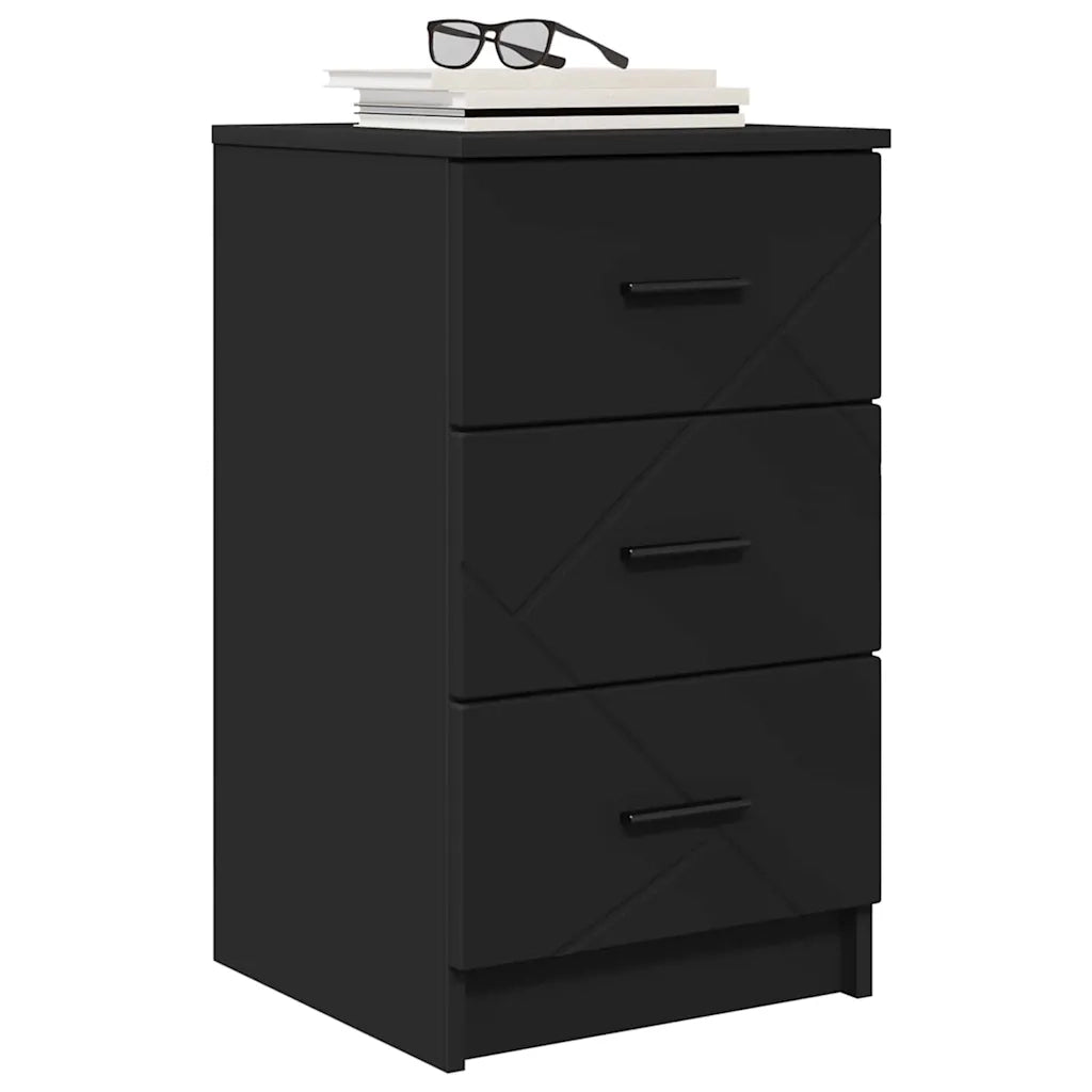 Armadio da Notte Nero 38 x 38 x 66 cm Legno multistrato 883375
