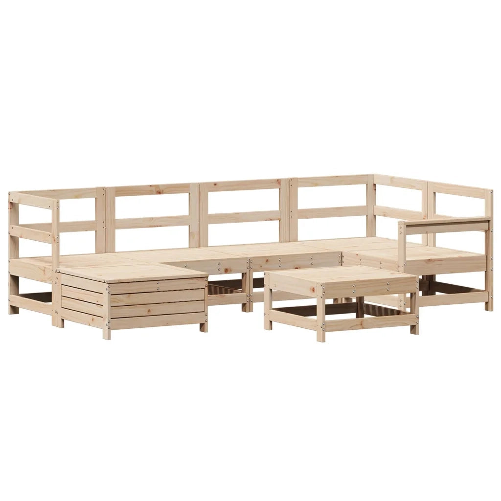 Set Divani da Giardino 7 pz in Legno Massello di Pino 3250948