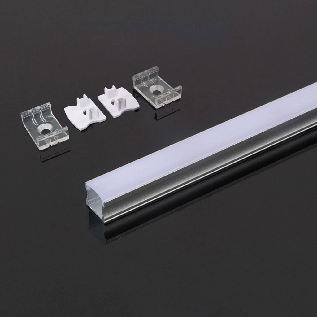 Kit di montaggio della striscia a LED con alluminio diffusore 2000* 17,2* 15,5 mm Milky