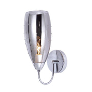 Applique Italux Grace moderna cromata vetro fumè E14 40W
