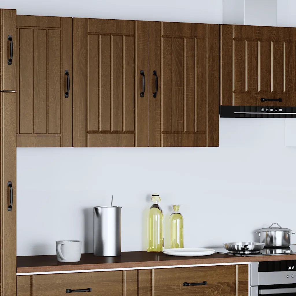 Pensile da Cucina-Mobile Cucina da Parete Lucca Rovere Marrone in Legno Multistrato 295942