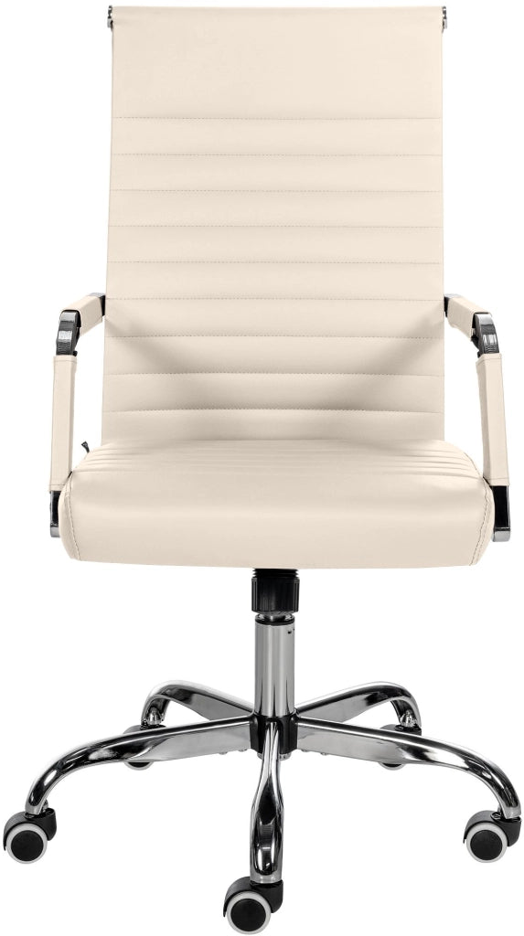 Sedia Da ufficio Amadora crema,Finta pelle