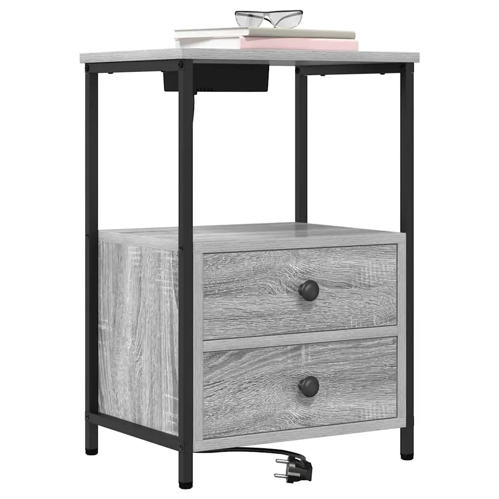 Armadio da Notte 2 pcs Grigio Sonoma 40 x 31 x 60 cm 859447
