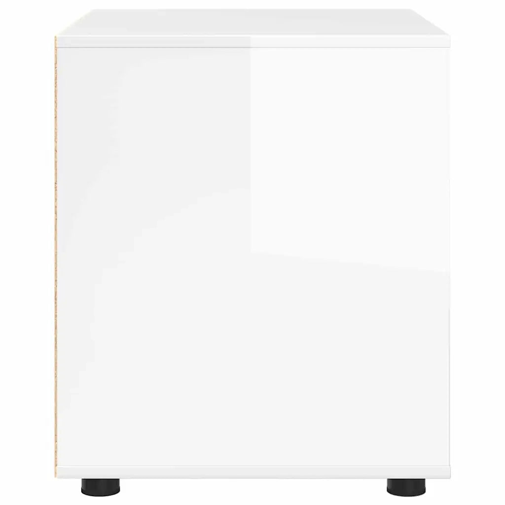 Armadio Bianco Lucido 60 x 48 x 57 cm Legno multistrato