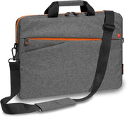 Borsa da Laptop per Borsa a Spalla 16-17 Pollici in Grigio e Arancione - Trolley per Notebook con Protezione