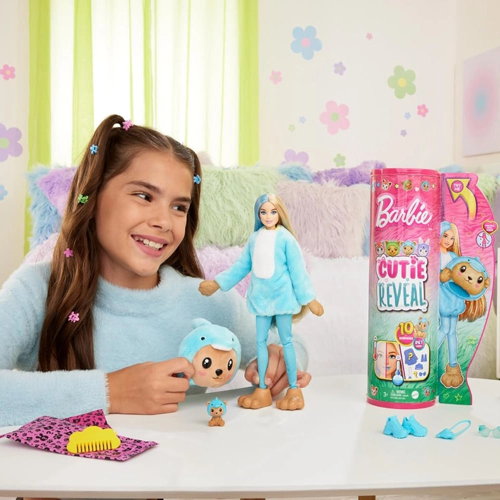 Barbie Cutie Reveal Bambola Costume Peluche da Orsacchiotto-Delfino Idea Regalo