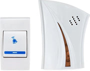 Set di Campanello Esterno a Batterie con Raggio di Azione 100 m 32 Melodie Acustiche Waterproof Bianco