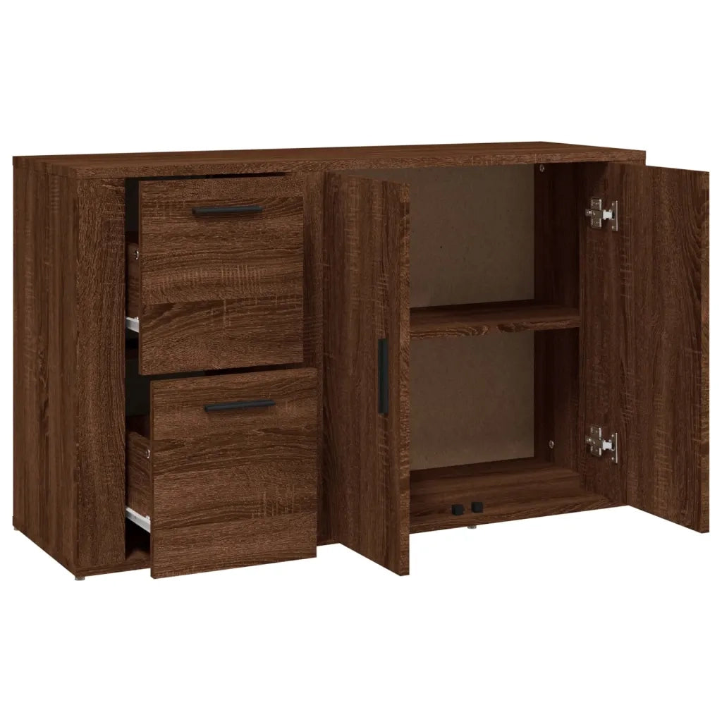Credenza Rovere Marrone 100x33x59,5 cm in Legno Multistrato 821003