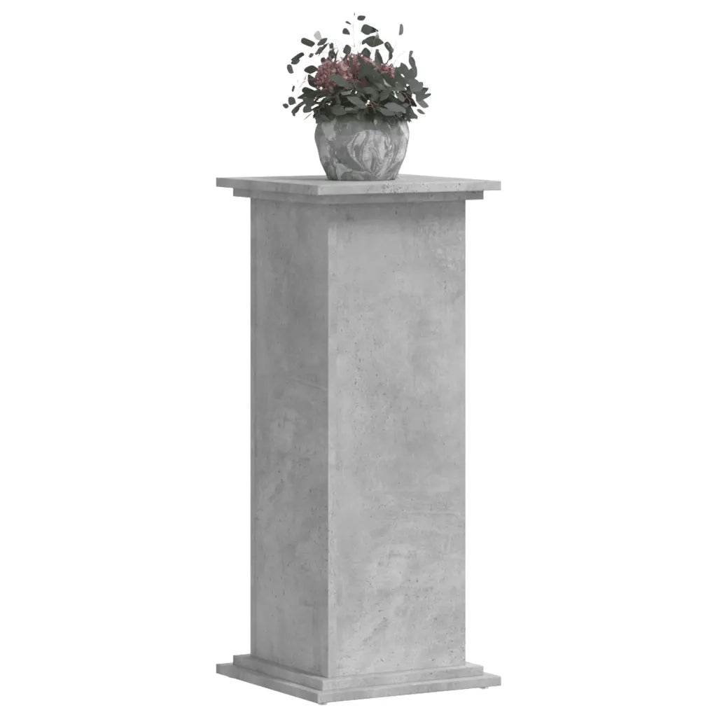 Supporto per Piante Grigio 33x33x80 cm in Legno Multistrato